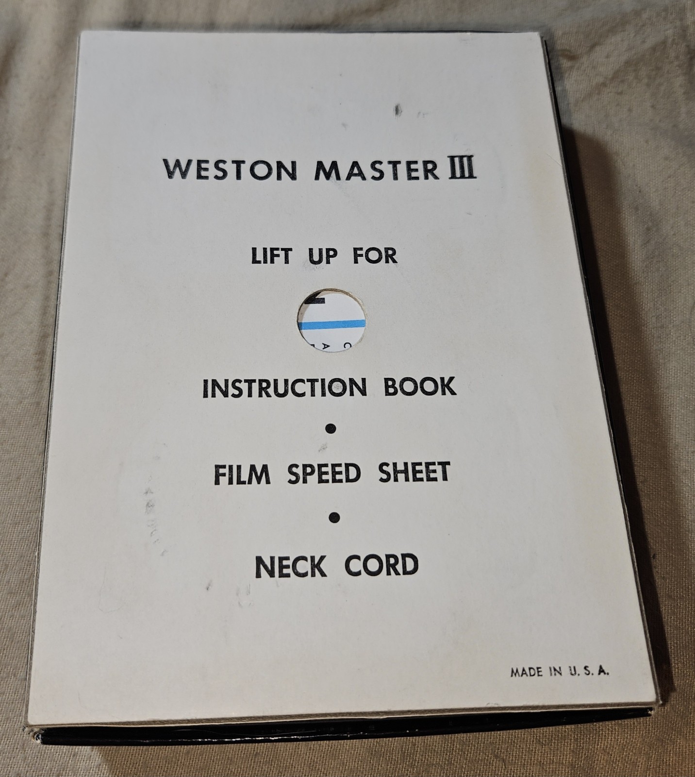 VINTAGE WESTON MASTER III AWESOME CONDITION NICE BOX WITH INSTRUCTIONS UNUSED