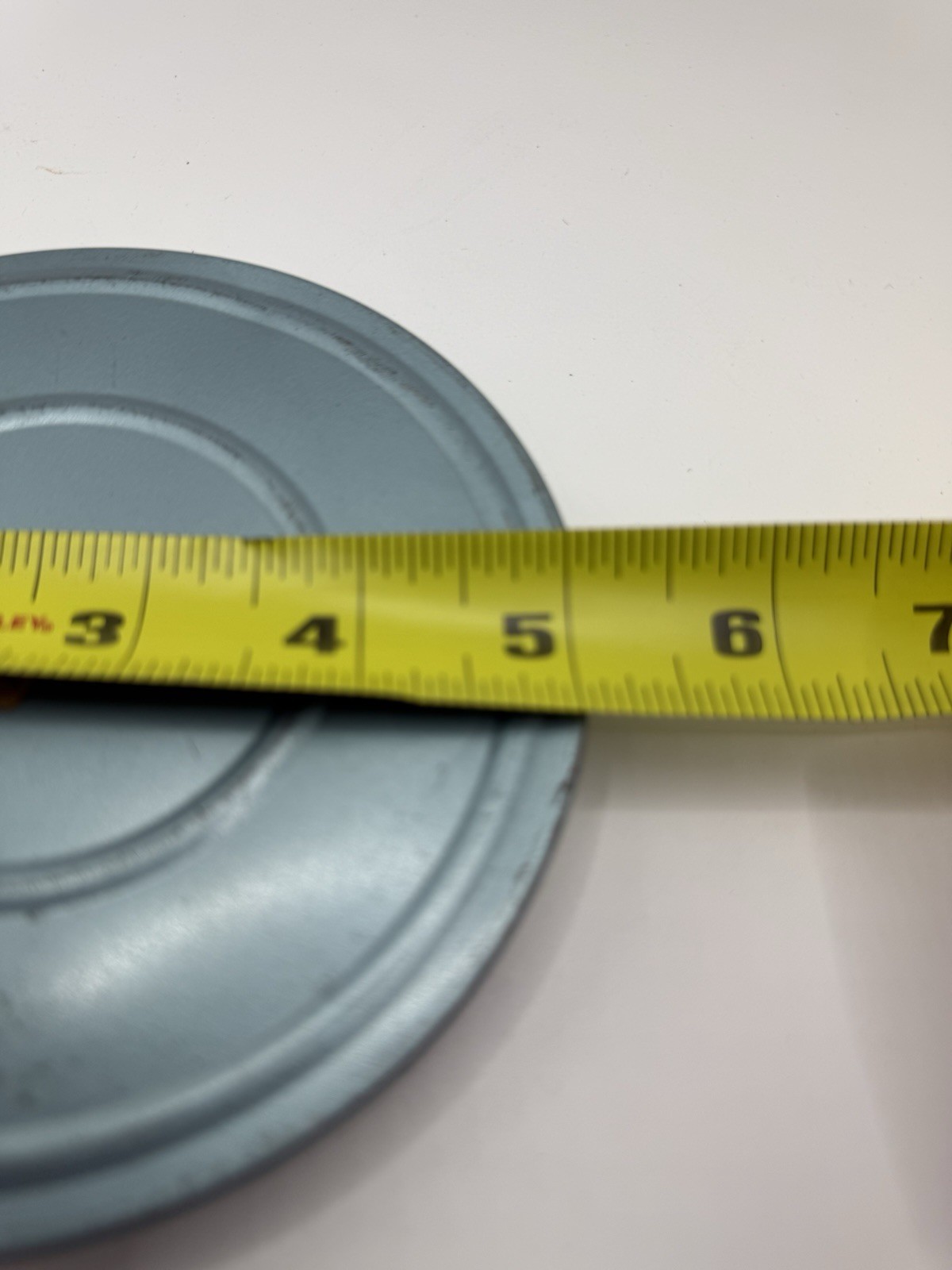 Vintage Blue Metal Film Can Canister 5 1/8″ Diameter & Film Reel