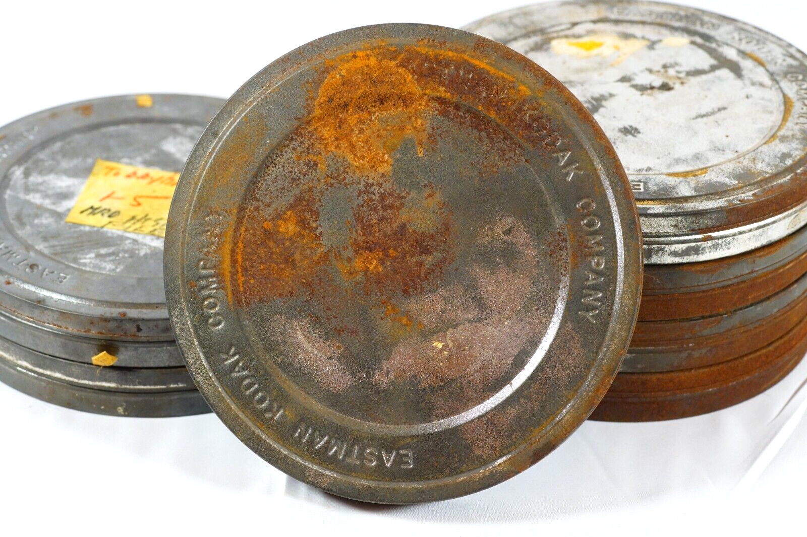 1960’s Eastman Kodak Company Vintage Metal 16MM Film Reel Canisters 7.25″