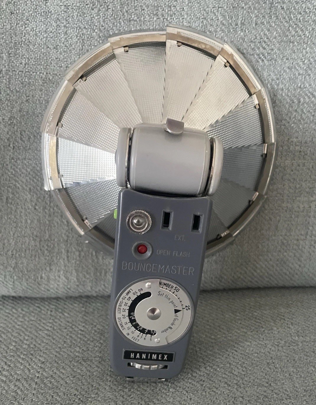 HANIMEX D Bouncemaster Camera Flash Reflector Unit Case Japan Untested