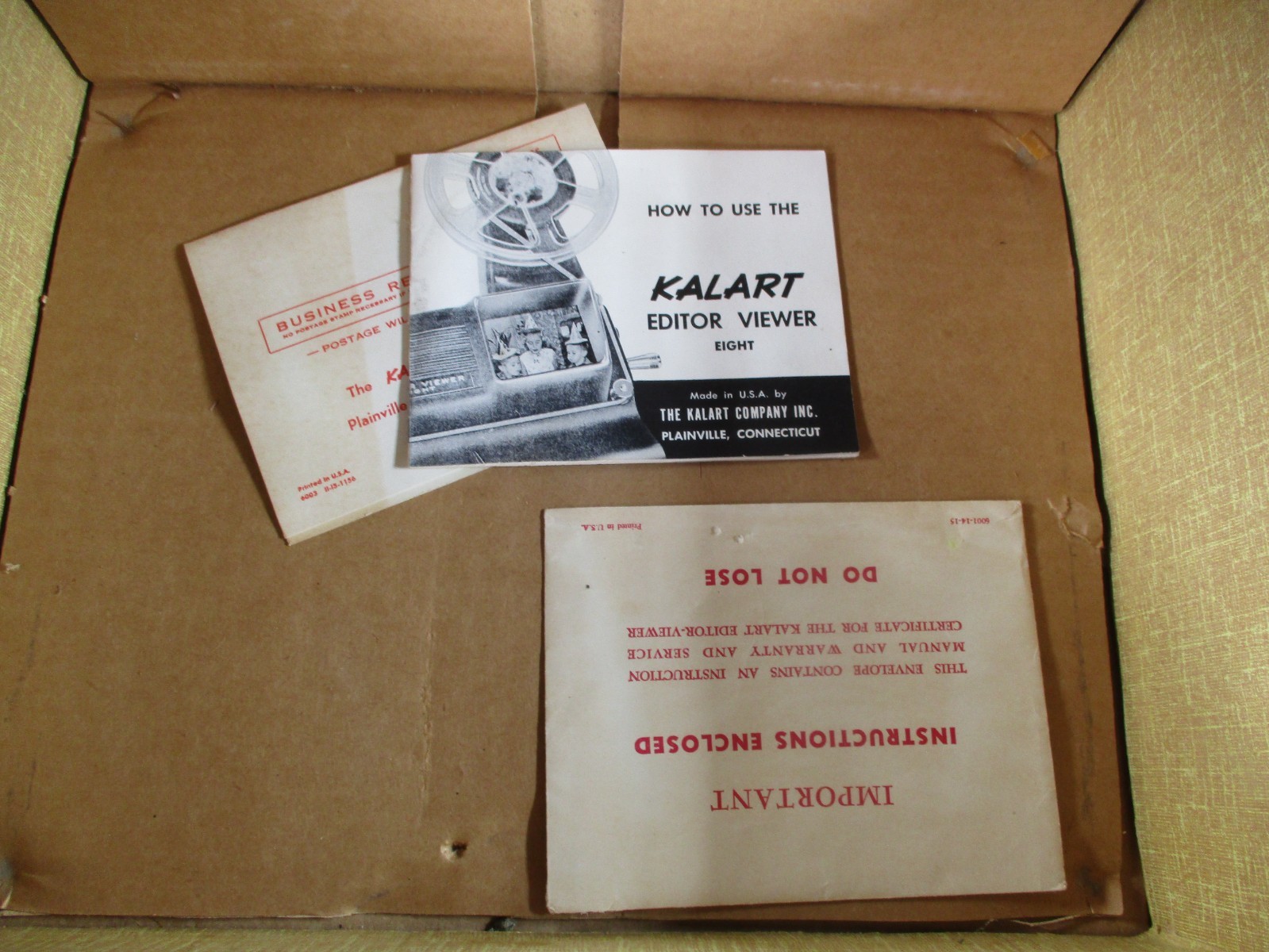 Kalart 8mm Film Movie Editor Viewer Eight w Original Box 1960’s Tested=Good