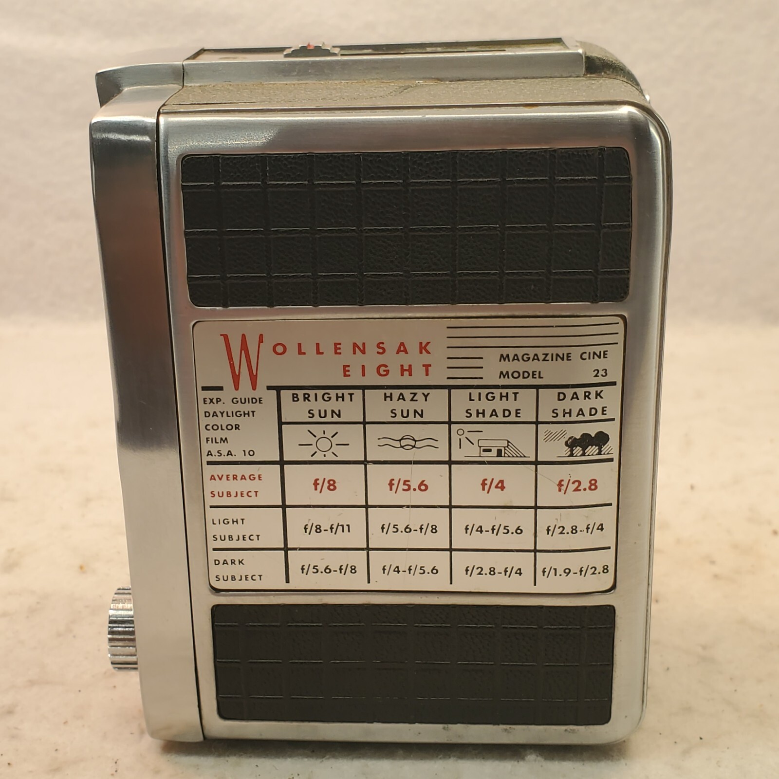 Wollensak Eight Turret Rotataing Lens Model 23 Camera For Parts Only