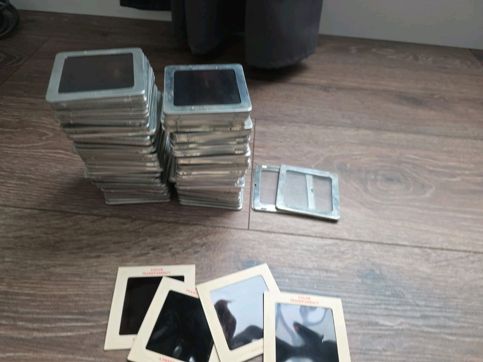Vintage: Brumberger Photo Slide Metal Storage Case – with 84-Glass Case Slides