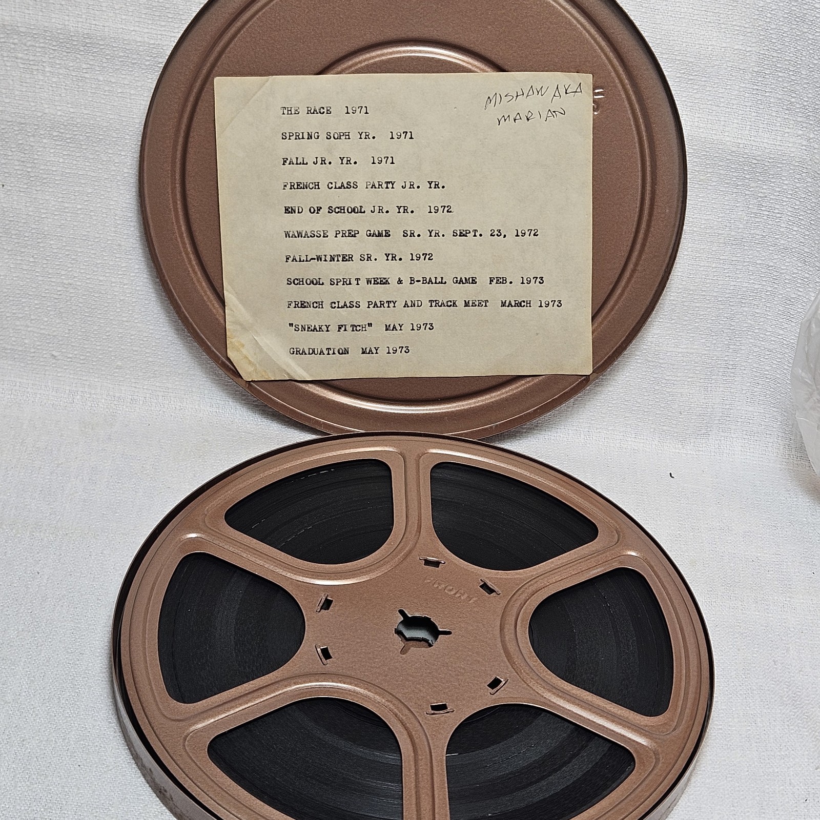 Dual 8 Movie Reels (6) • 7″ Metal Cans (4) & Reels • 8mm 400ft • Used • ’71-’79