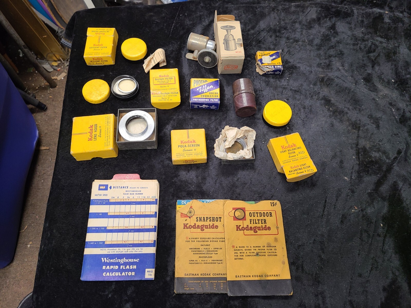 Assorted Collection Lot of Vintage Kodak Lens Filters Hoods Screens Filters Etc.