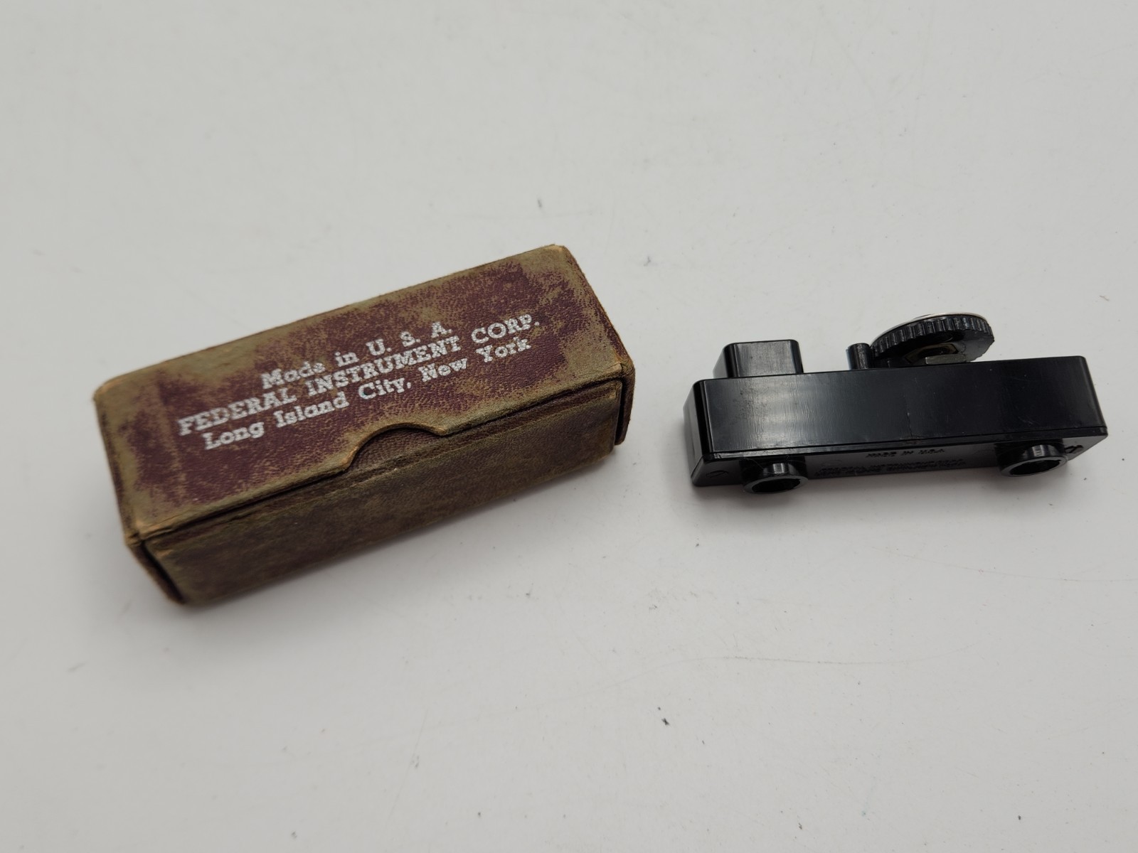 Vintage Federal Instrument Corp Ideal Range Finder in Box – N.Y. USA Rangefinder