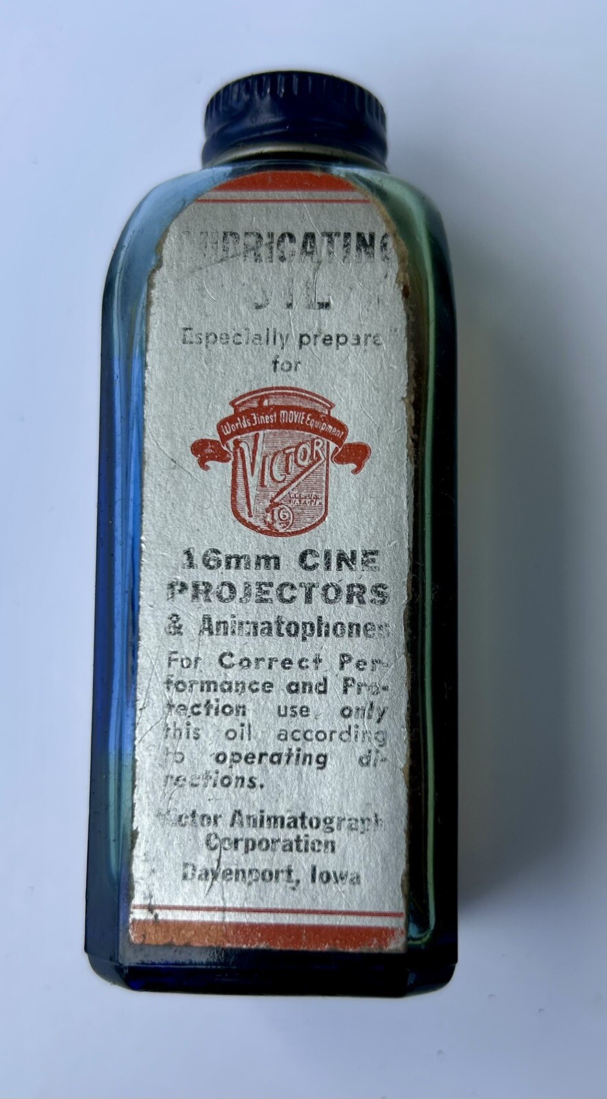 VICTOR 16mm MOVIE PROJECTORS LUBRICATING OIL KIT Vintage