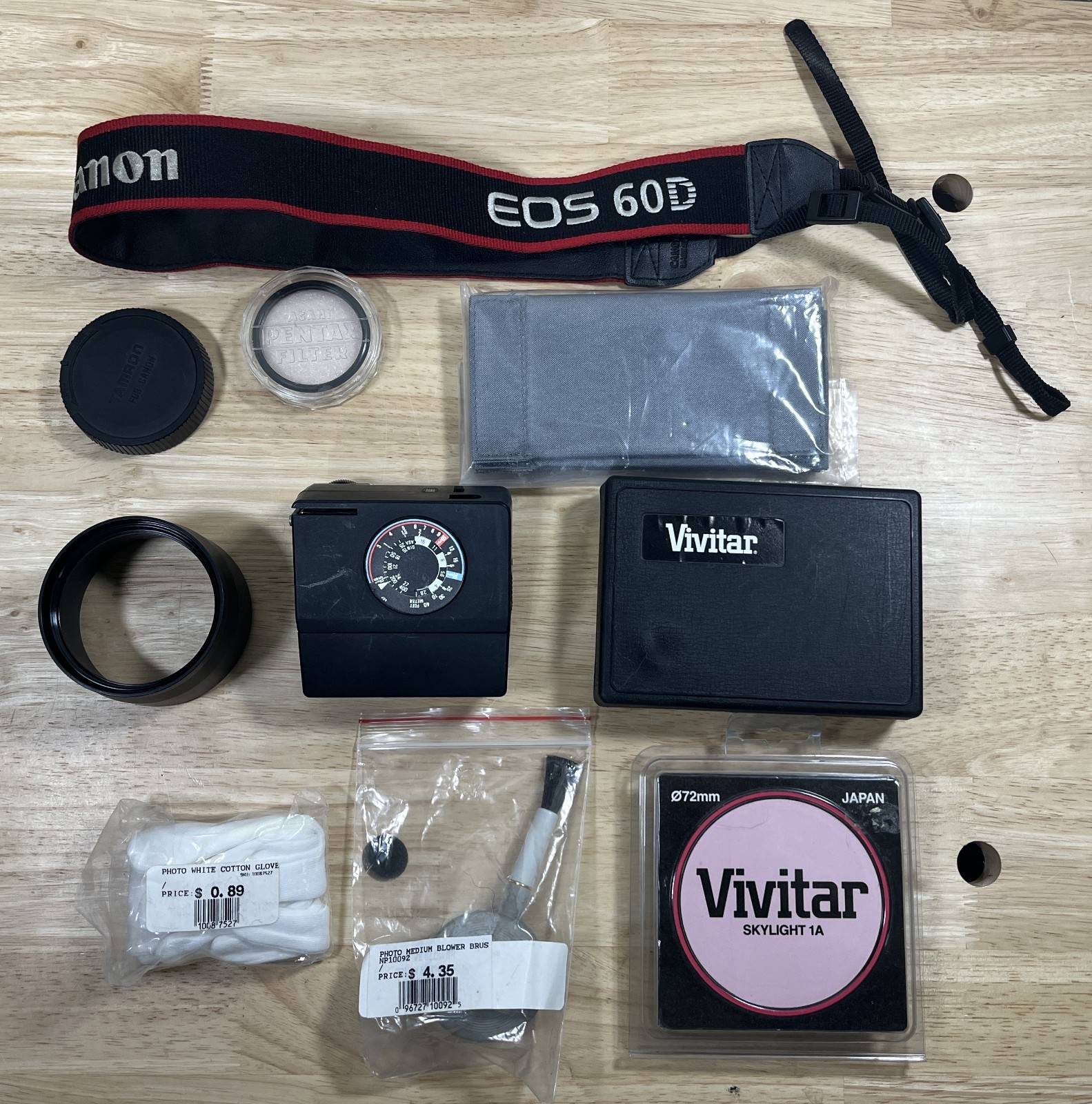 Vintage Camera Accessory & Parts Lot – Vivitar – Canon – Filters – Cleaning Kit