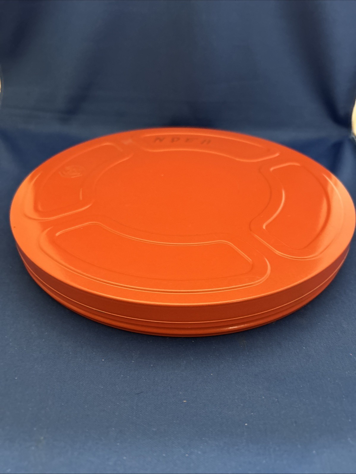 1 Movie Motion Picture Enterprises Steel 9.25″ Film Reel 16mm w/ GB Orange Case