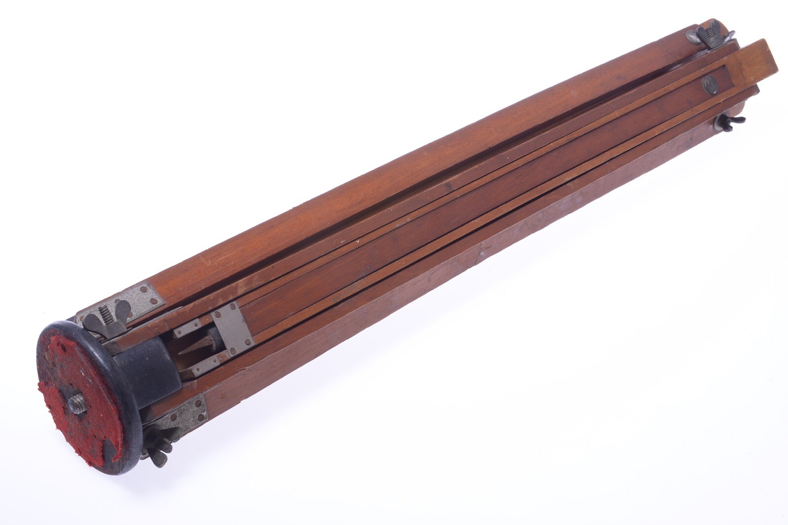 ✅ ANTIQUE WOOD TRIPOD 134CM, 52.75″ GLASS PLATE 9×12 4X5 3X4 FORMAT FIELD CAMERA