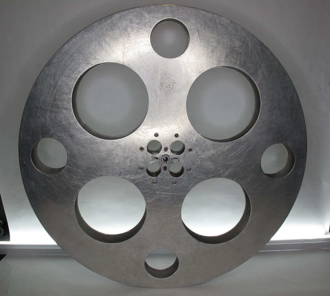 RARE Vintage Goldberg Brothers 1960’s Aluminum 35 mm Film Reel 23 3/4″ Diameter