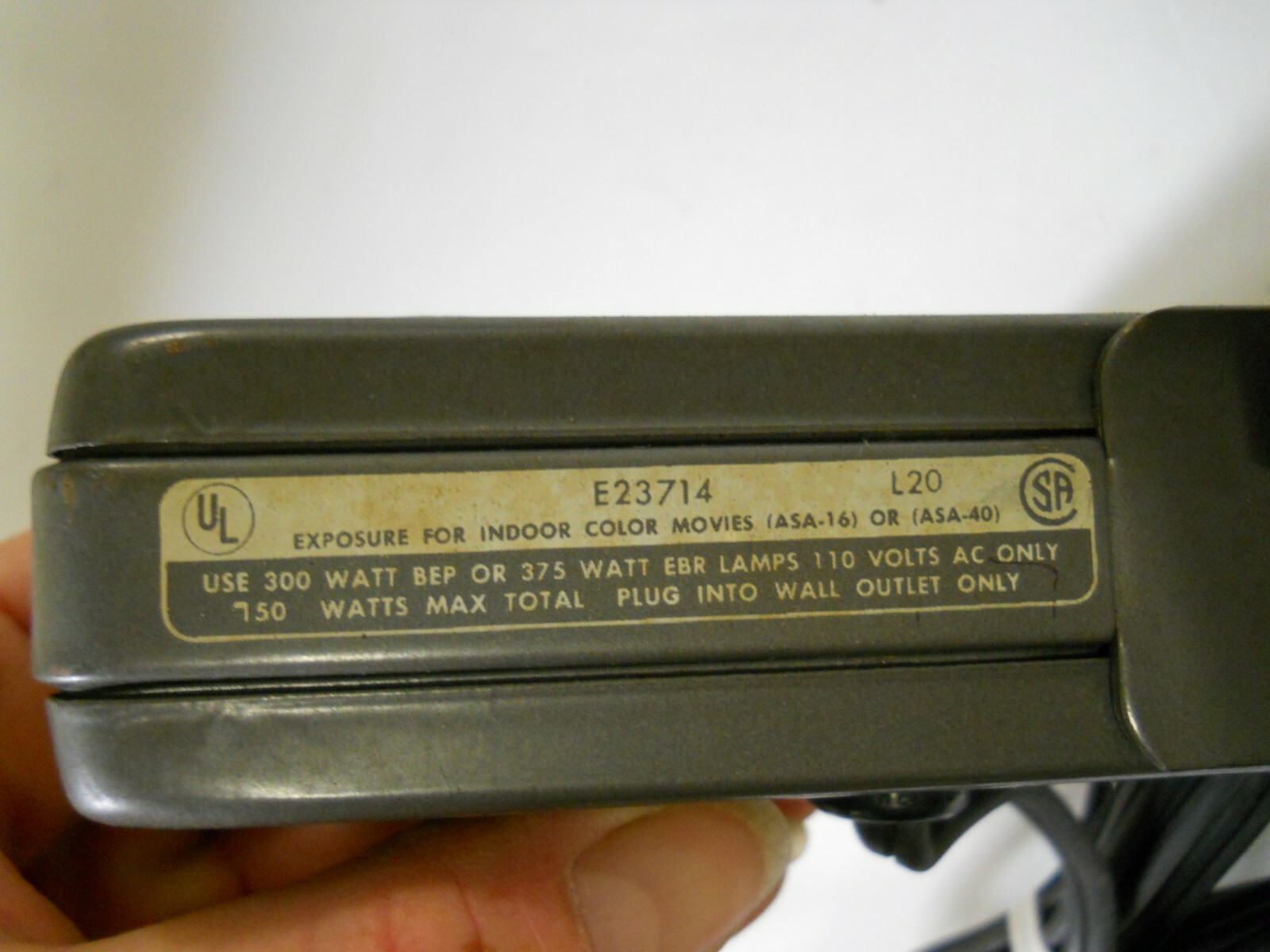 Vtg Keystone Exposure For Indoor Color Movies Dual Light E23714 Tested & Works