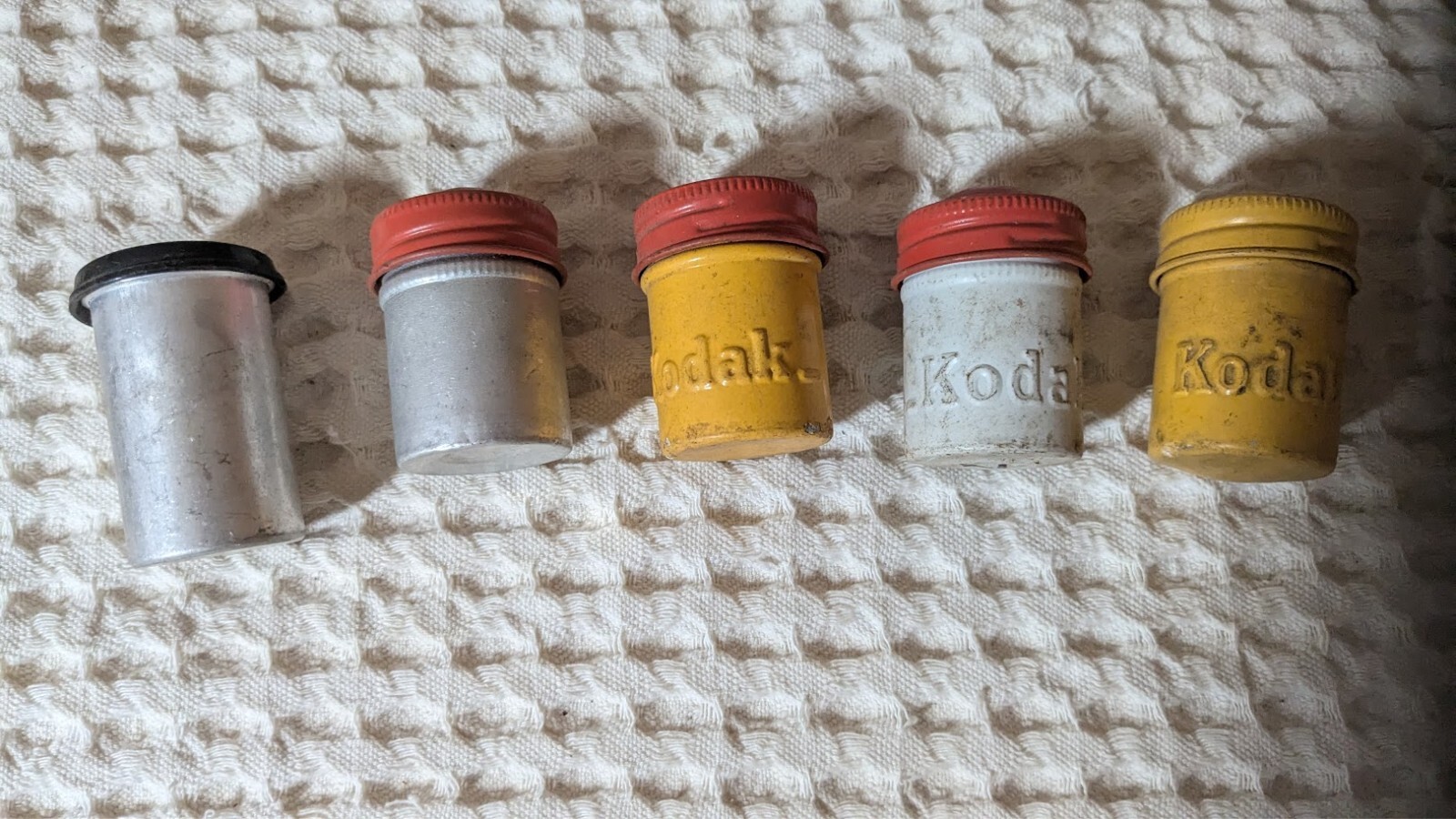 Vintage Kodak Metal Film Cannisters, Lot of 5 (of many I have).