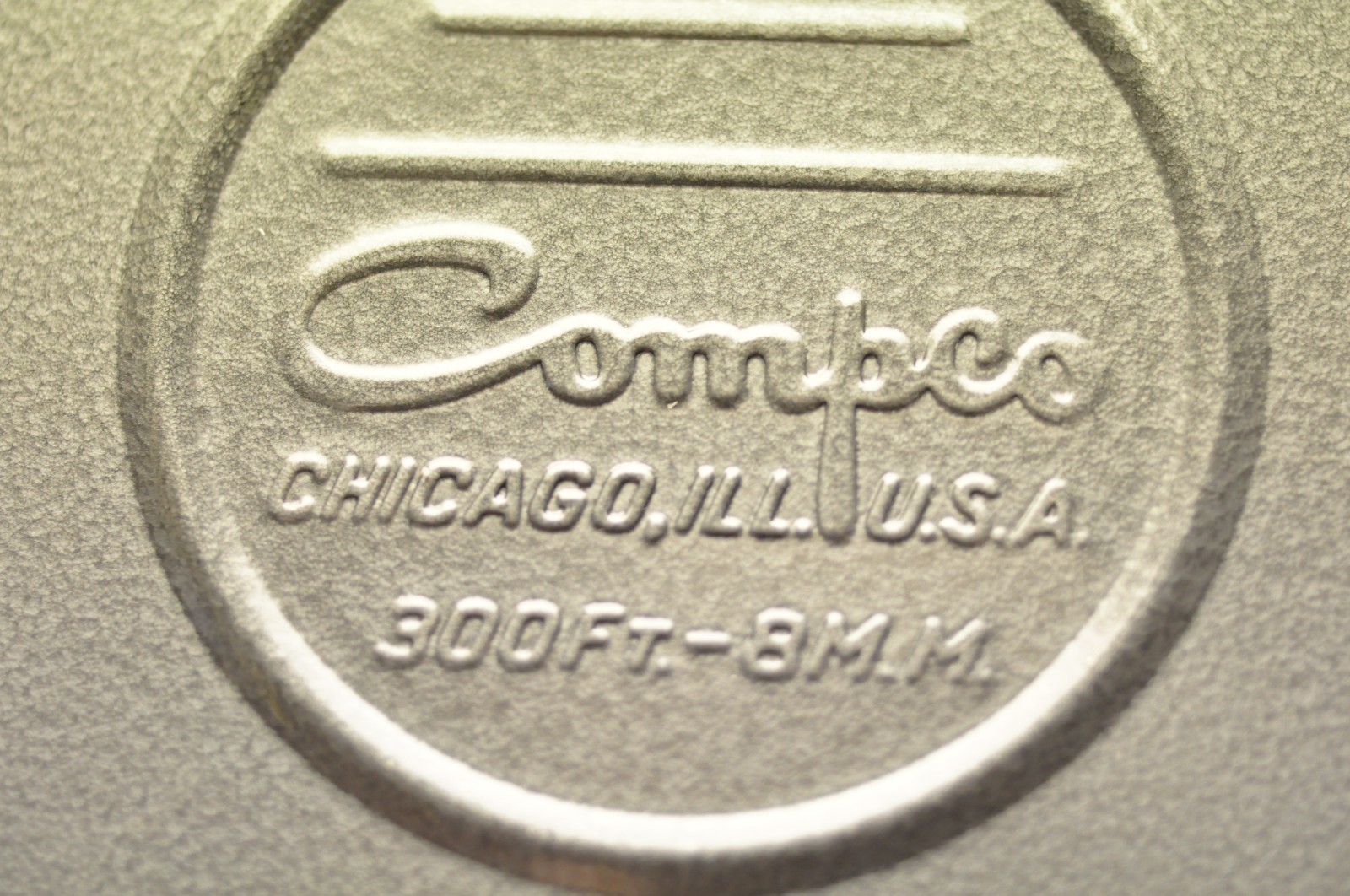 2-Compco 8mm movie reels & cans. 1-300ft and 1-200ft.