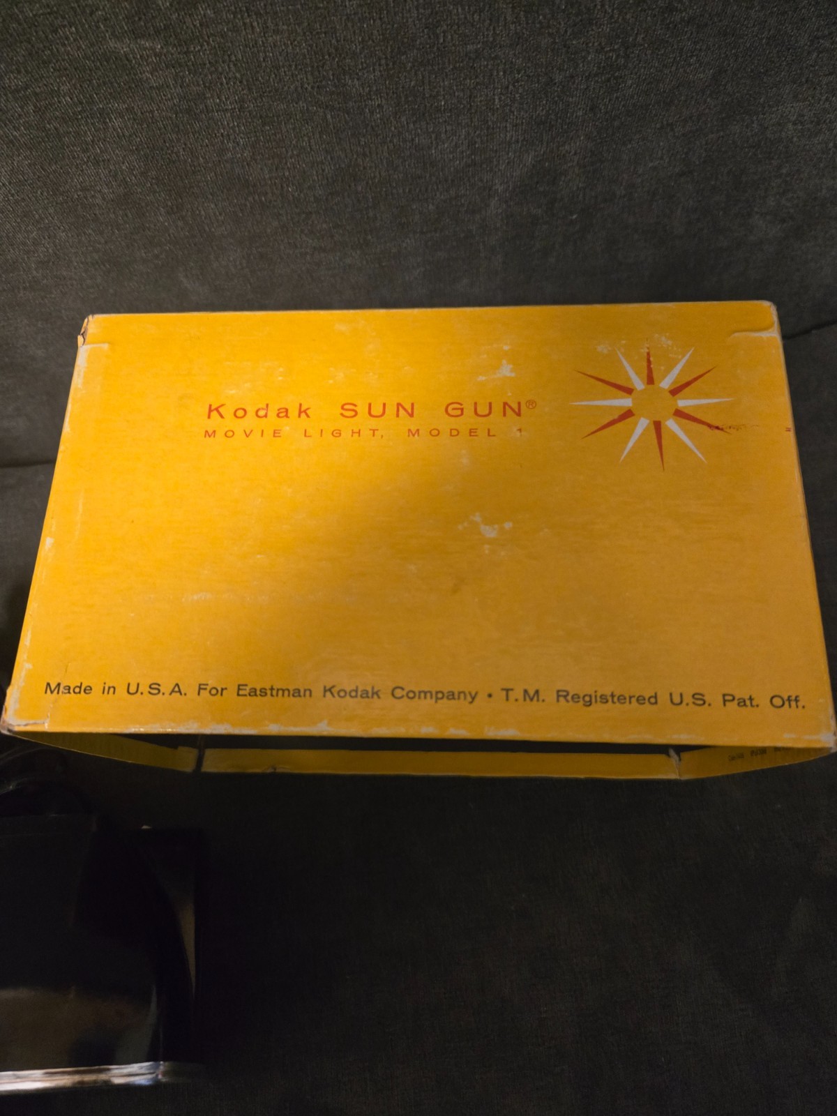 Vtg. Kodak Sun Gun Movie Light WORKS ! Box for Brownie & Hawkeye 8mm