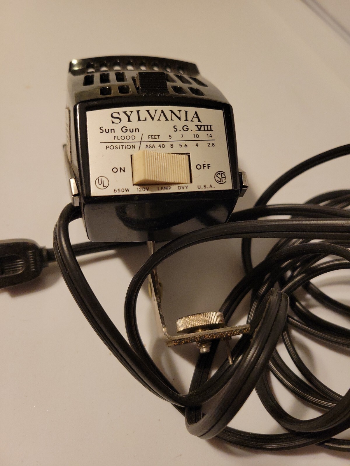Vintage Sylvania Sun Gun S.G.VIII 650w 120v Tested Works