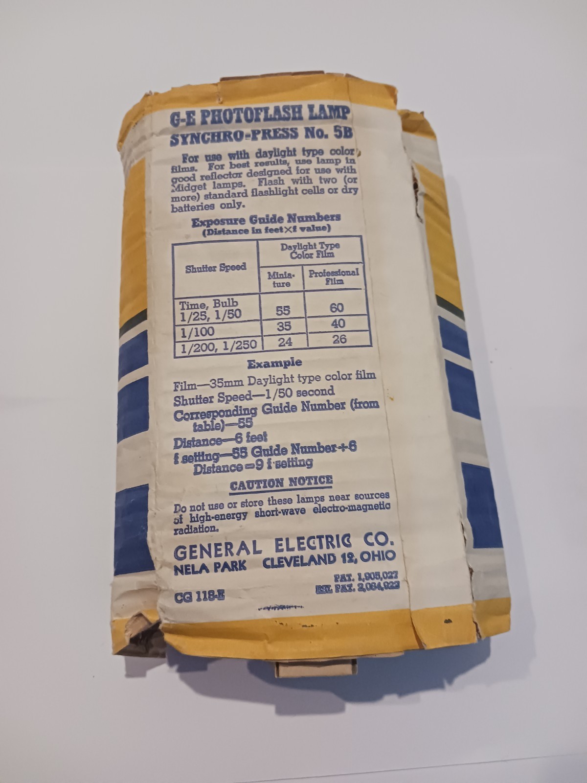General Electric Flash Bulbs 5B Blue (8)NOS original packaging