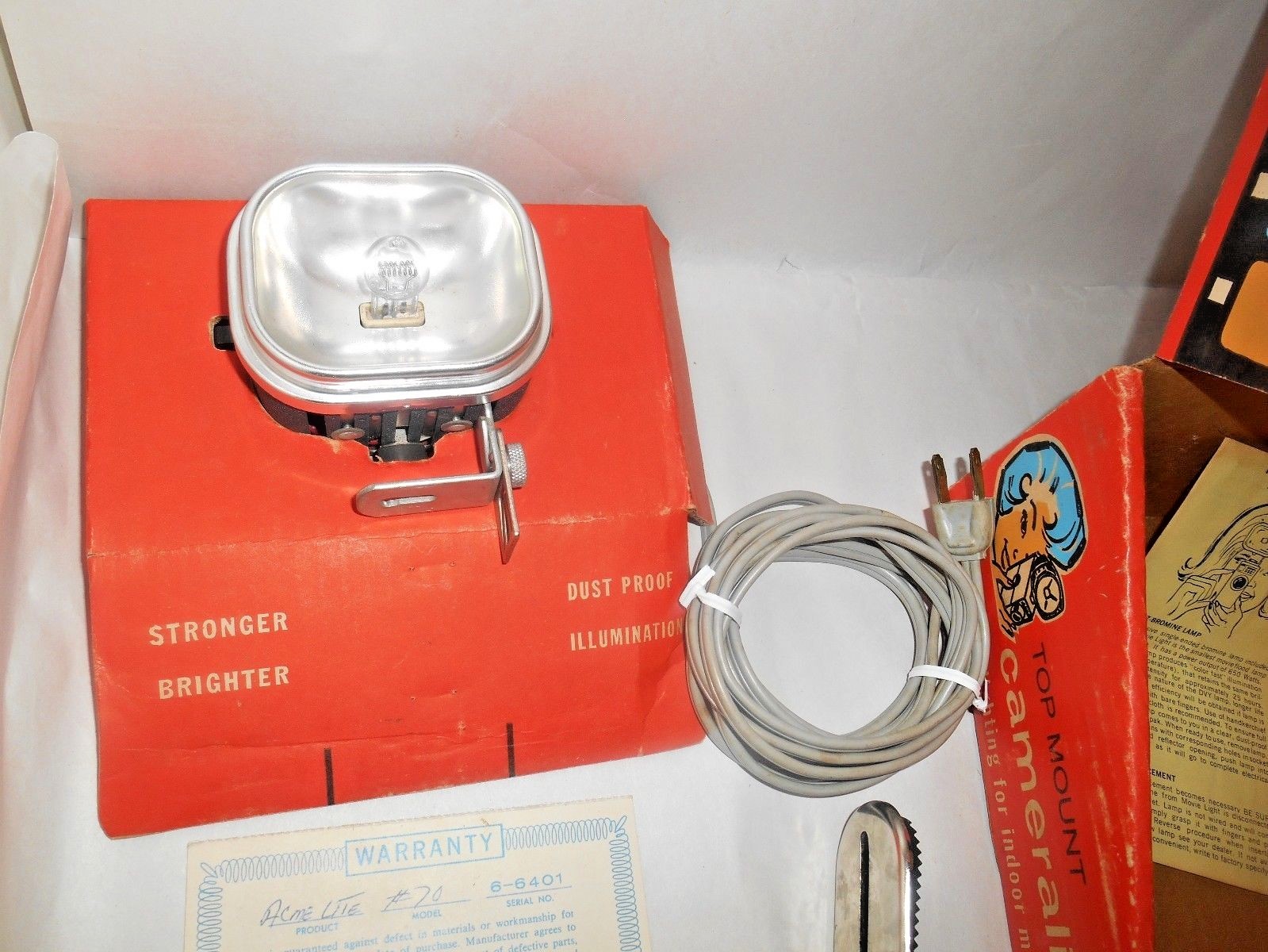 Camerlite Top Mount for Super 8 Cameras in Original Box / Papers VTG GE Acme
