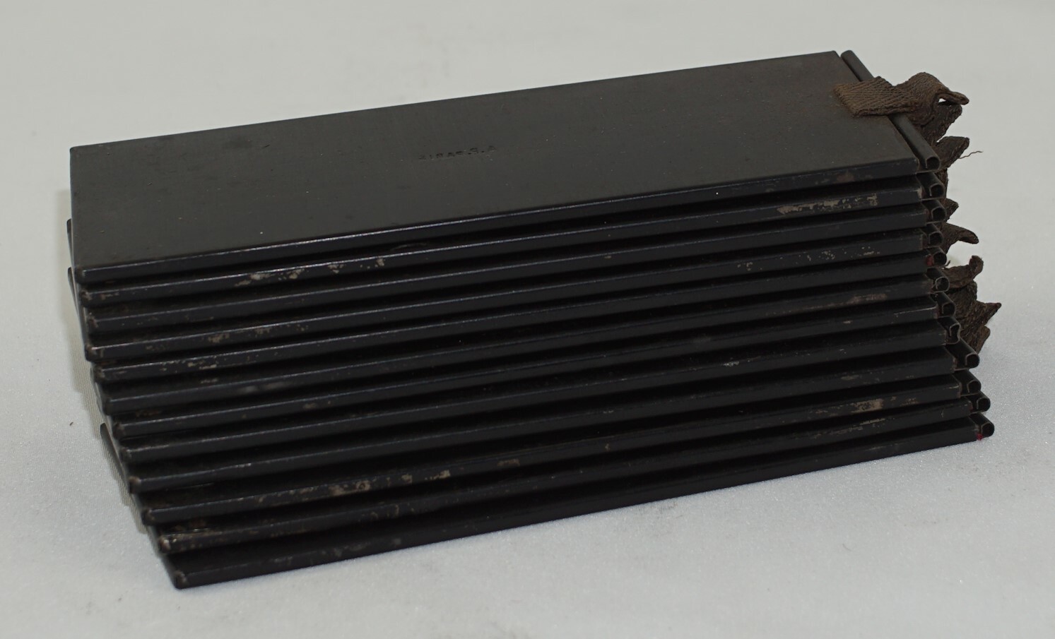 45x107mm Set of 12 Plate Holders marked AP Paris for Antique Stereo Camera
