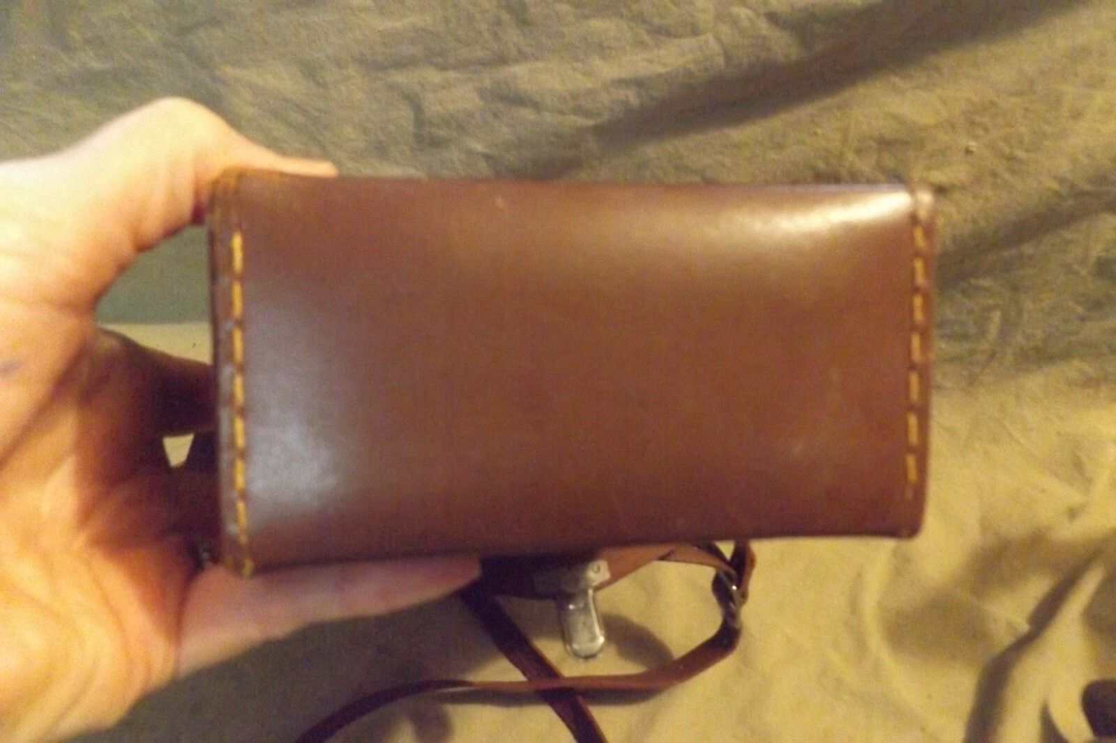 Vintage Mid-century Leather BELL & HOWELL Camera Case For Repair w Owner’s Name