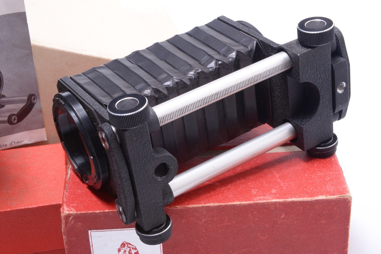 ✅ ALPA REFLEX MACRO BELLOWS EXTENSION TUBES SLIDER DOUBLE CABLE RELEASE SET BOX