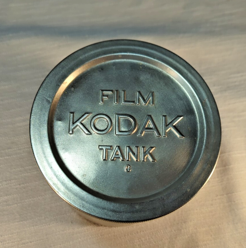 Vintage Kodak Film Developing Tank Metal Darkroom Equipment w/ Lid USA