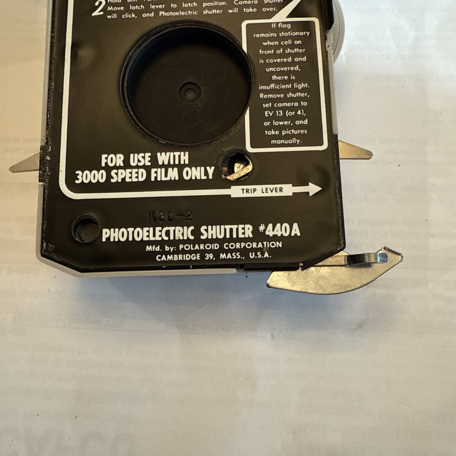 Vintage Polaroid Photoelectric Shutter #440A w/Original Box functions normally