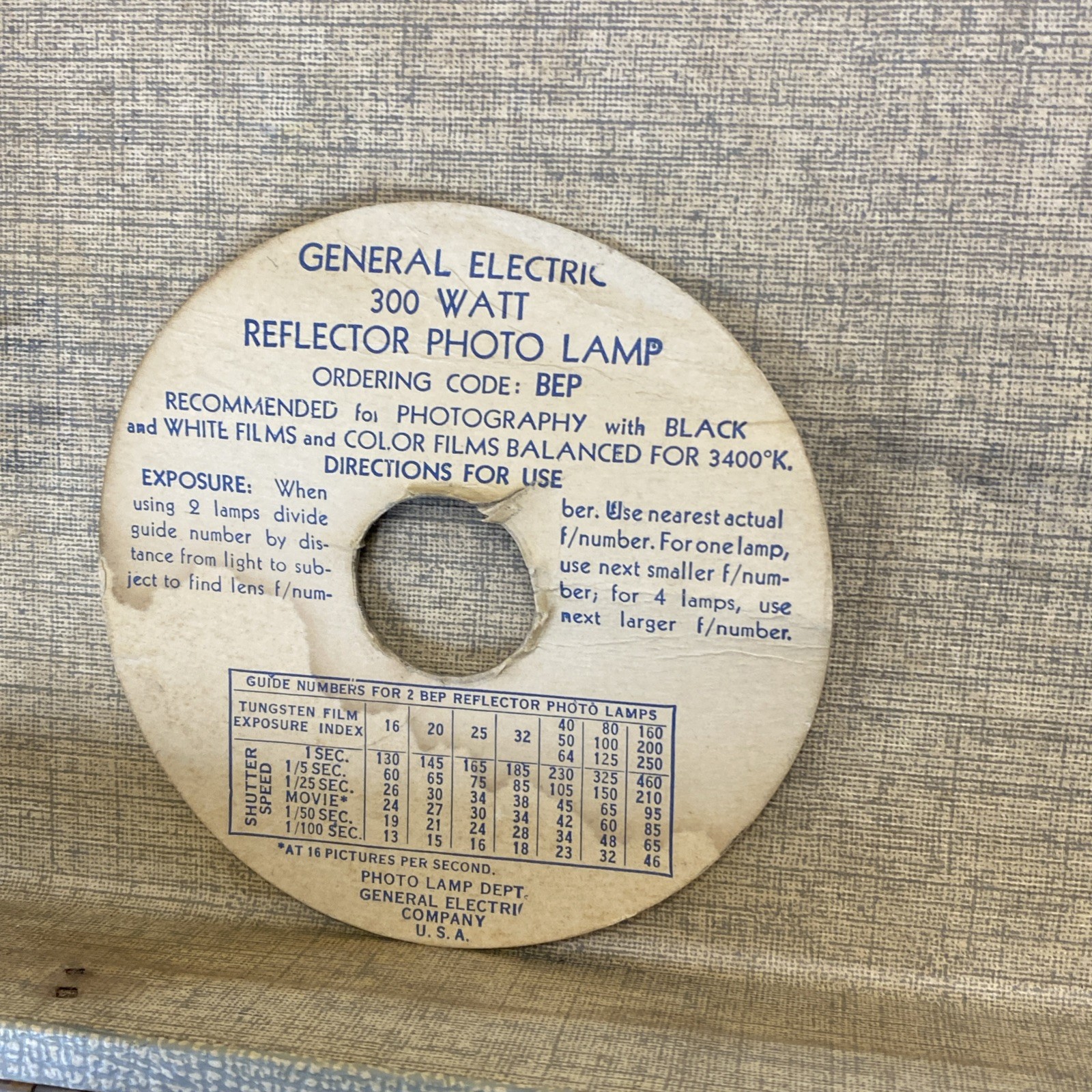 Vintag ACME-LITE Chicago Model #R4 Movie Lighting w/ 4 GE bulbs/Tested Working