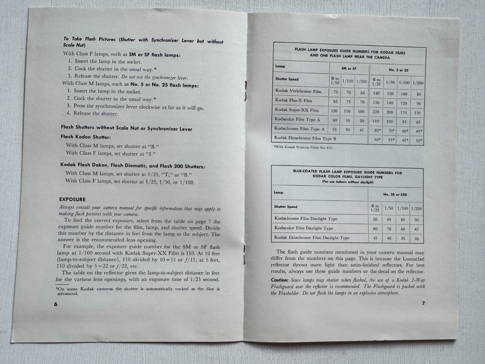 1953 Kodak B-C Flasholder Instruction Guide