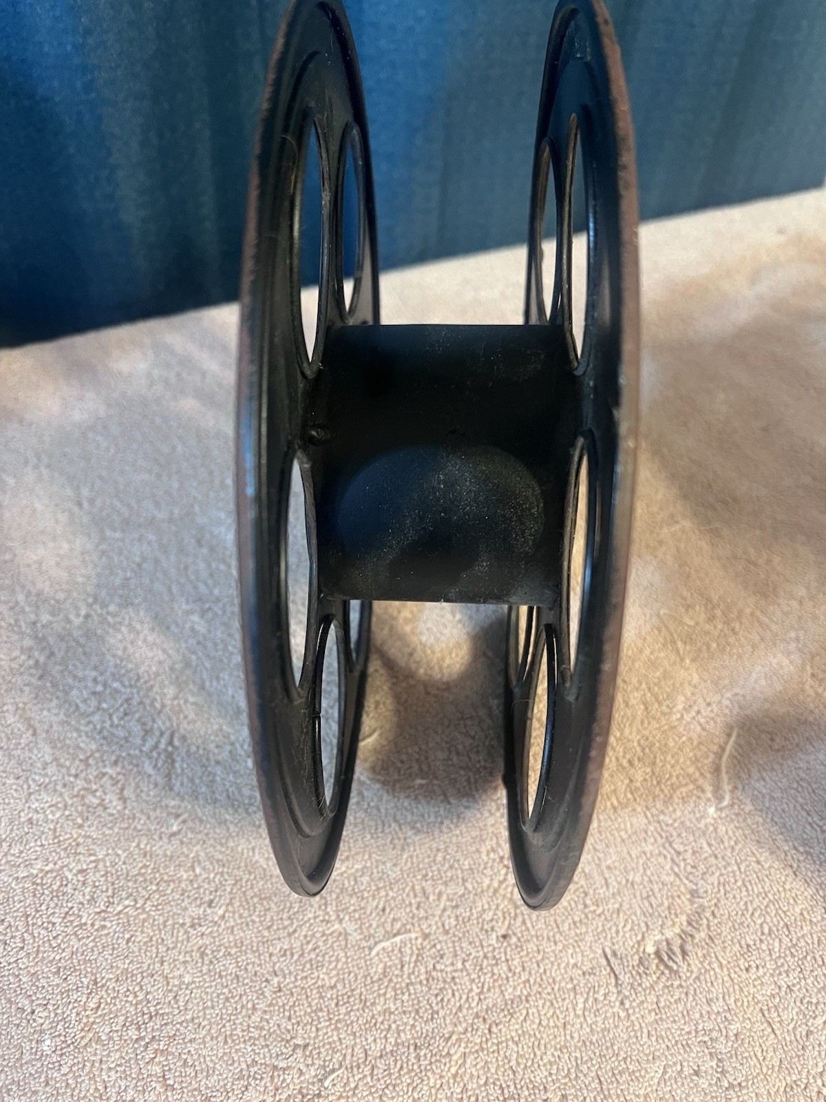 Vintage Black Empty Rewind Film Reel/Spool Reels, Approx. 9 in Diameter