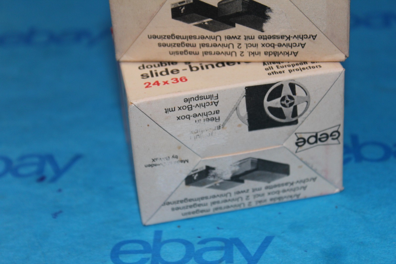 Vintage NOS Gepe 2 Boxes of 20 , 40 Total 24X36 Double Glass Slide Binders