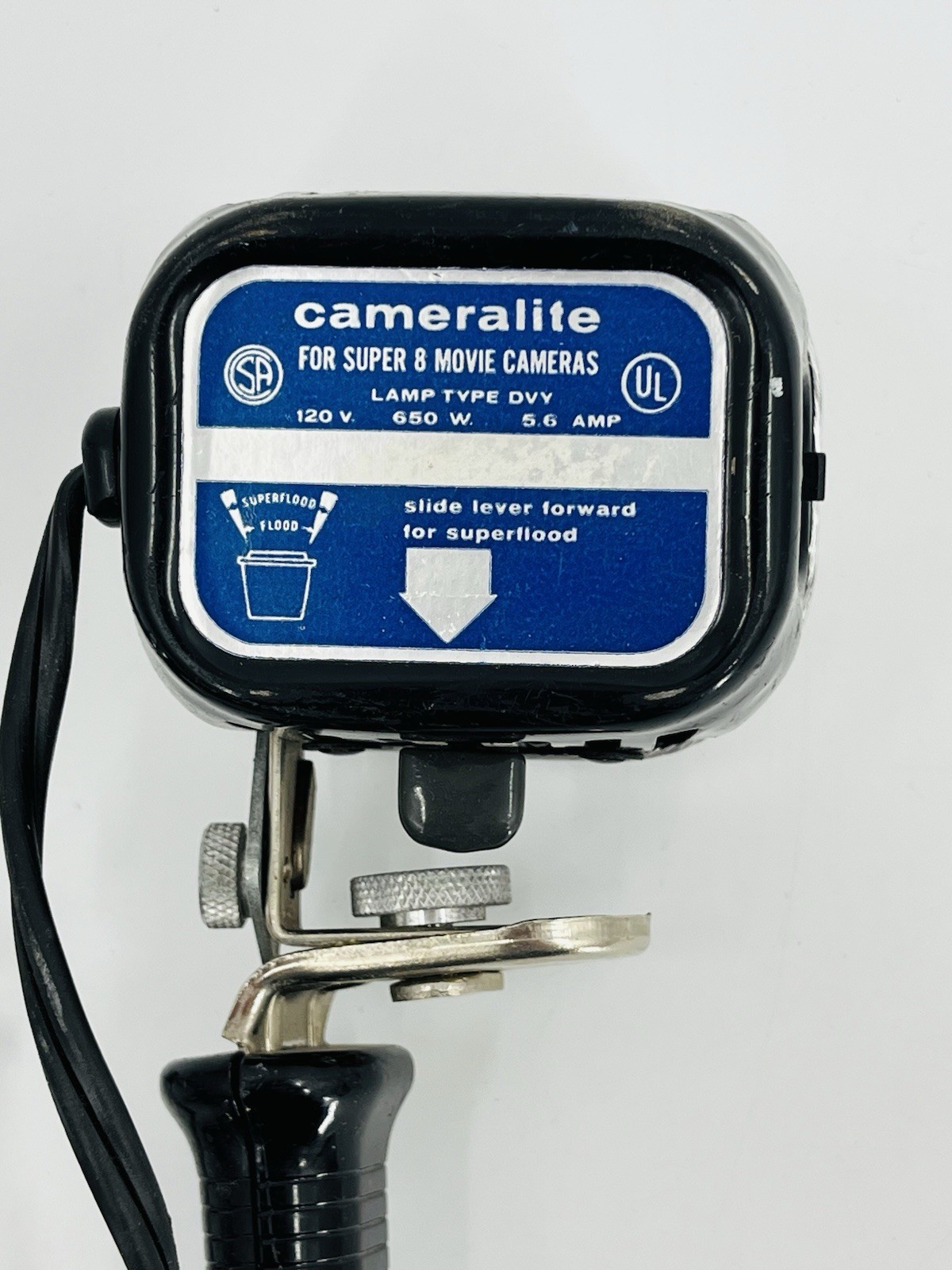 Vintage Cameralite Movie Camera Light for Super 8 Cameras UNTESTED As-Is