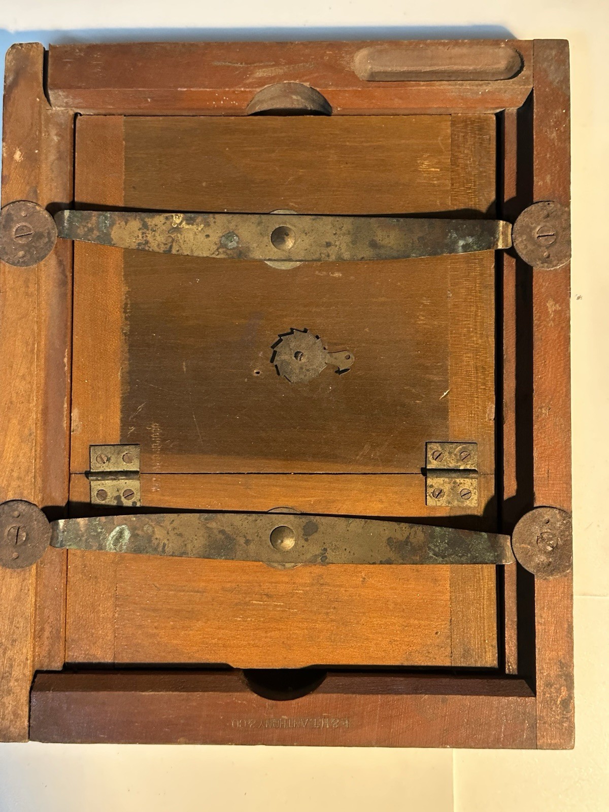 Antique Camera Glass Negative Wooden Holder Frame-E.&H.T. ANTHONY & CO (13)