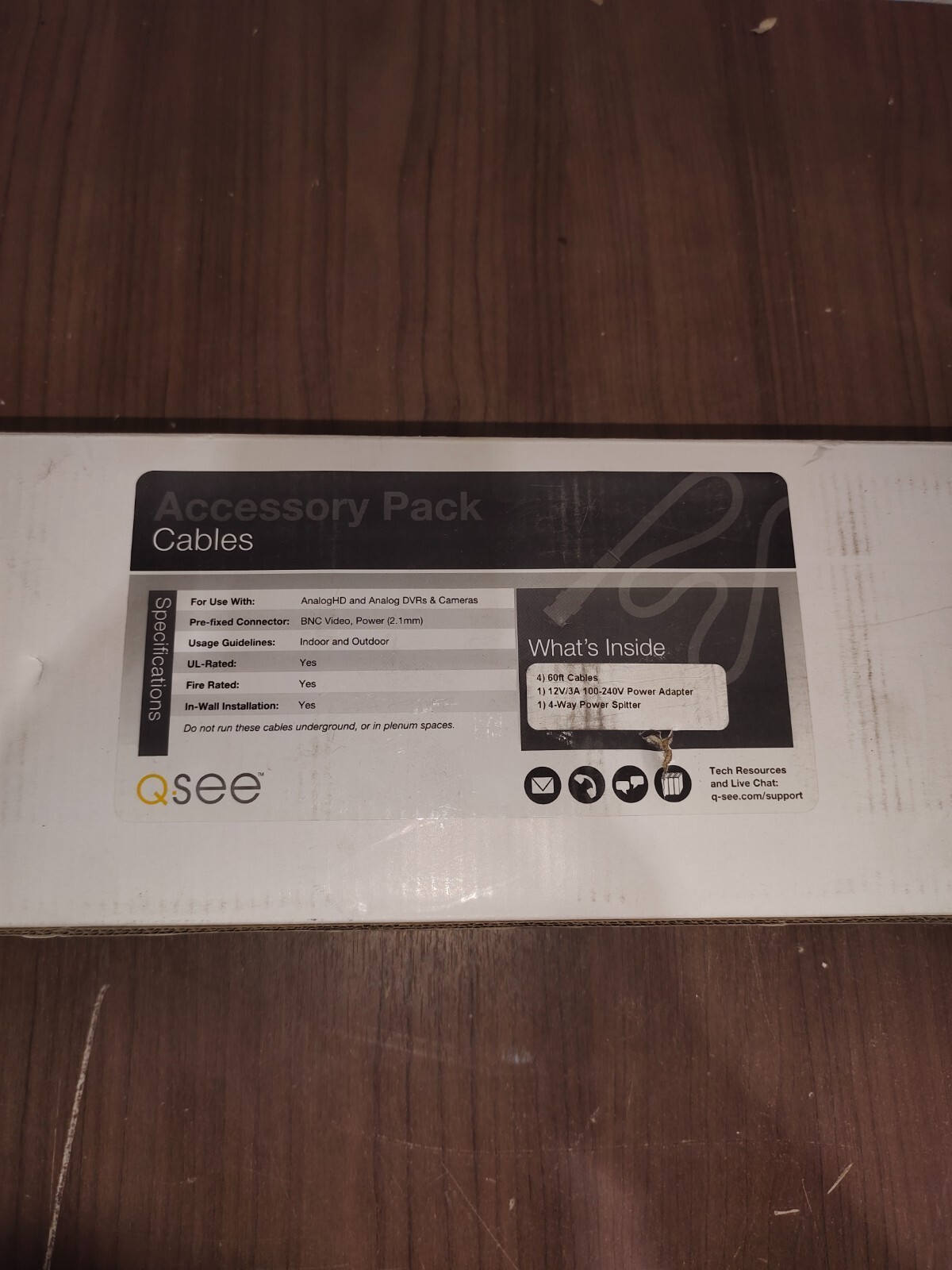 Q-See Accessory Pack Cables – 4 x 60″ – Rolls For Analog HD Cameras – 1