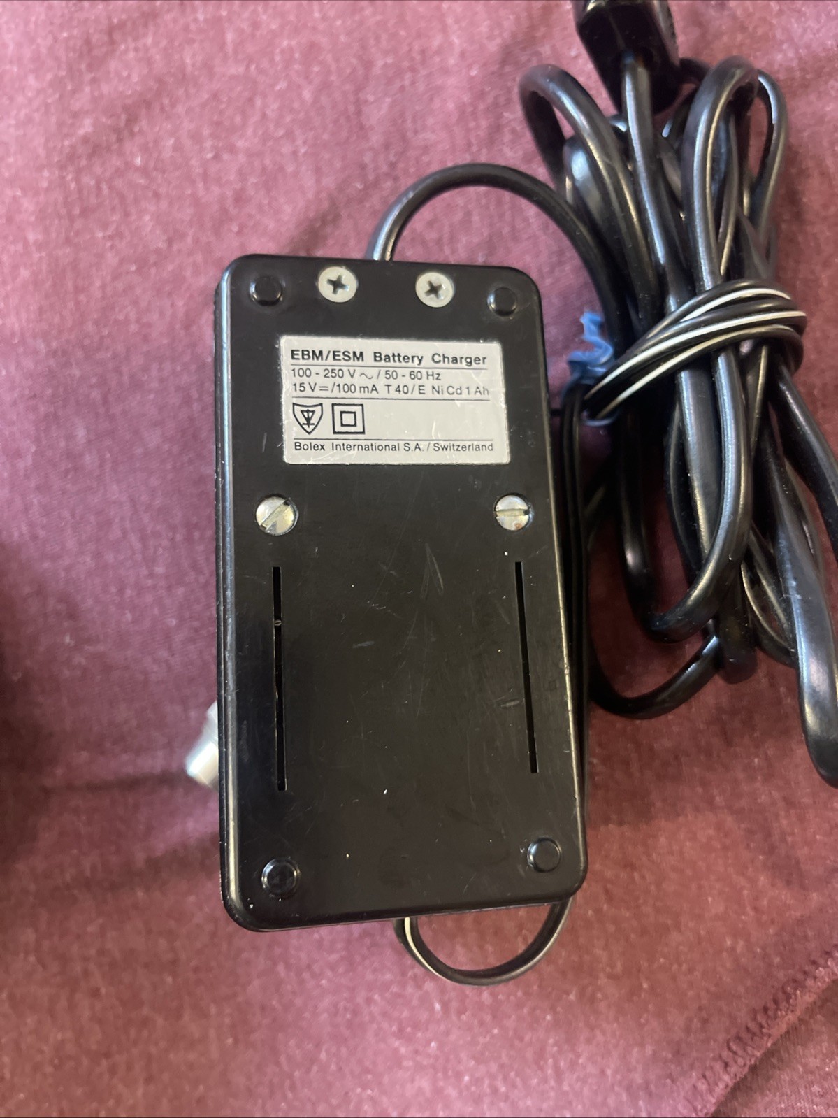 ORIGINAL SWISS BOLEX BATTERY CHARGER FOR BOLEX H16 CAMERAS NI CD -VR 12V
