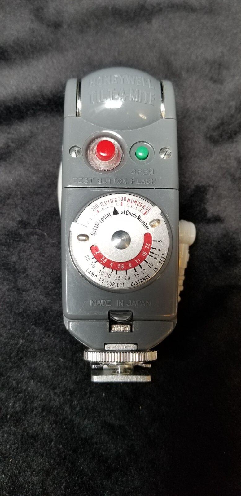 Honeywell Vintage Tilt-A-Mite Camera Equipment Test Button Flash Collapsible Fan
