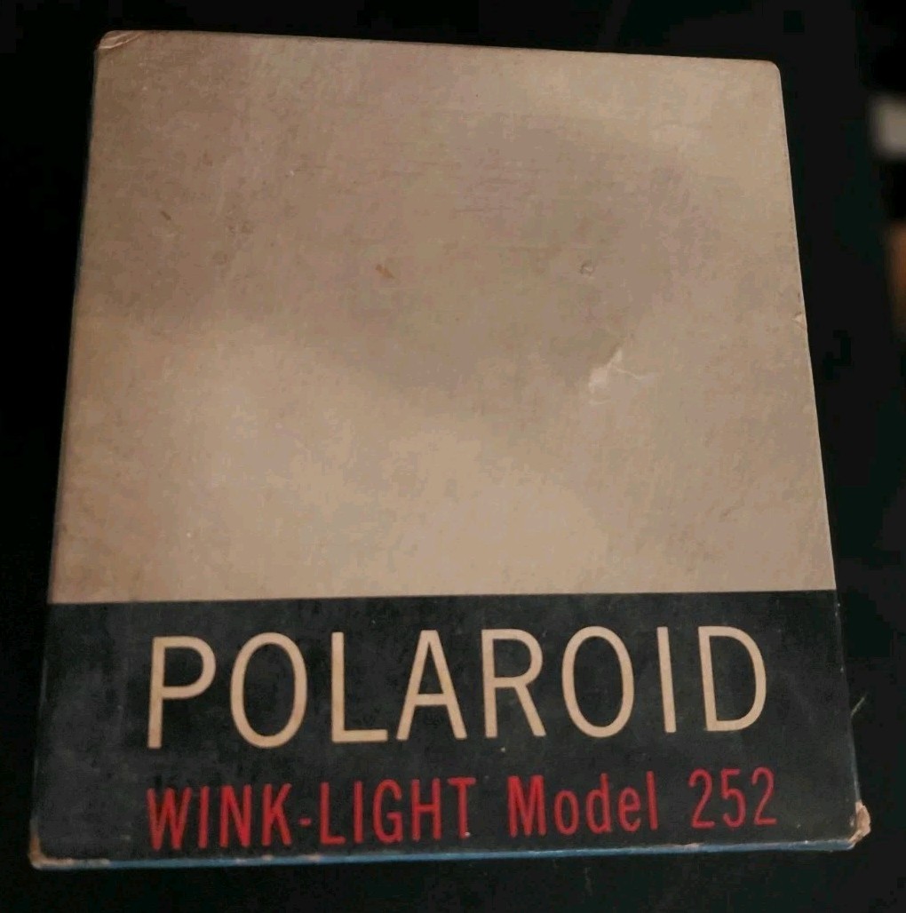 Vintage Polaroid Wink-Light Model 252 Flash Attachment with Original Box& Papers