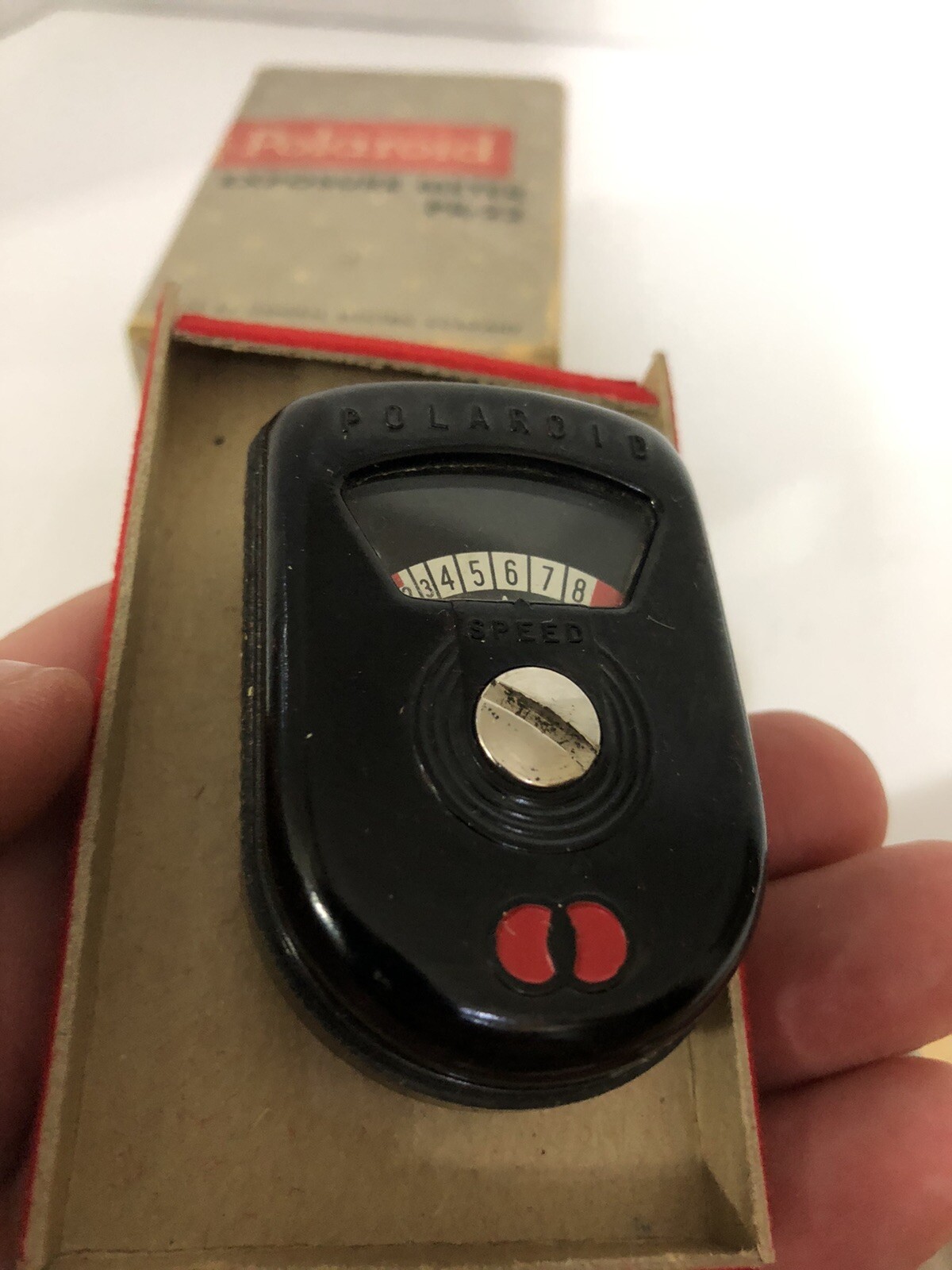 Vintage Polaroid Exposure Meter PR-22 W/Original Box & Manual General Electric