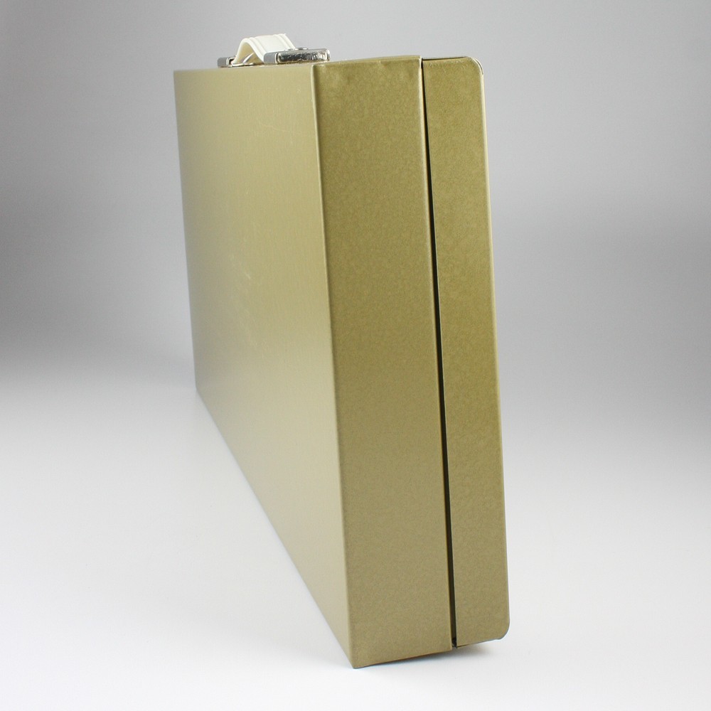 Sears – Green Metal Slide File Box – Vintage Storage for 150 2×2″ Slides w/Box