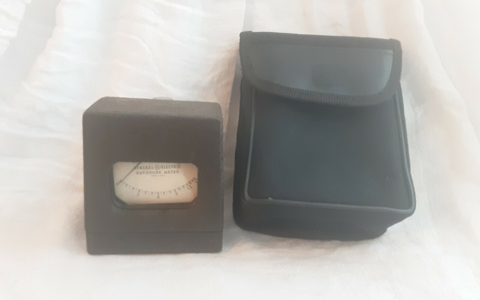 EXPOSURE METER GENERAL ELECTRIC VINTAGE USA HEAVY IRON PHOTOGRAPHY SAFETY LIGHT