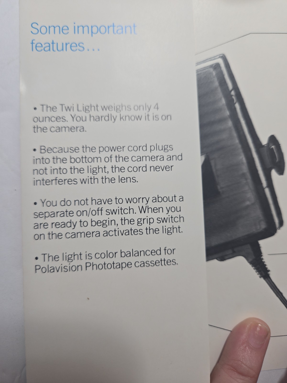 Polaroid Polavision TWI LIGHT IN ORIGINAL BOX