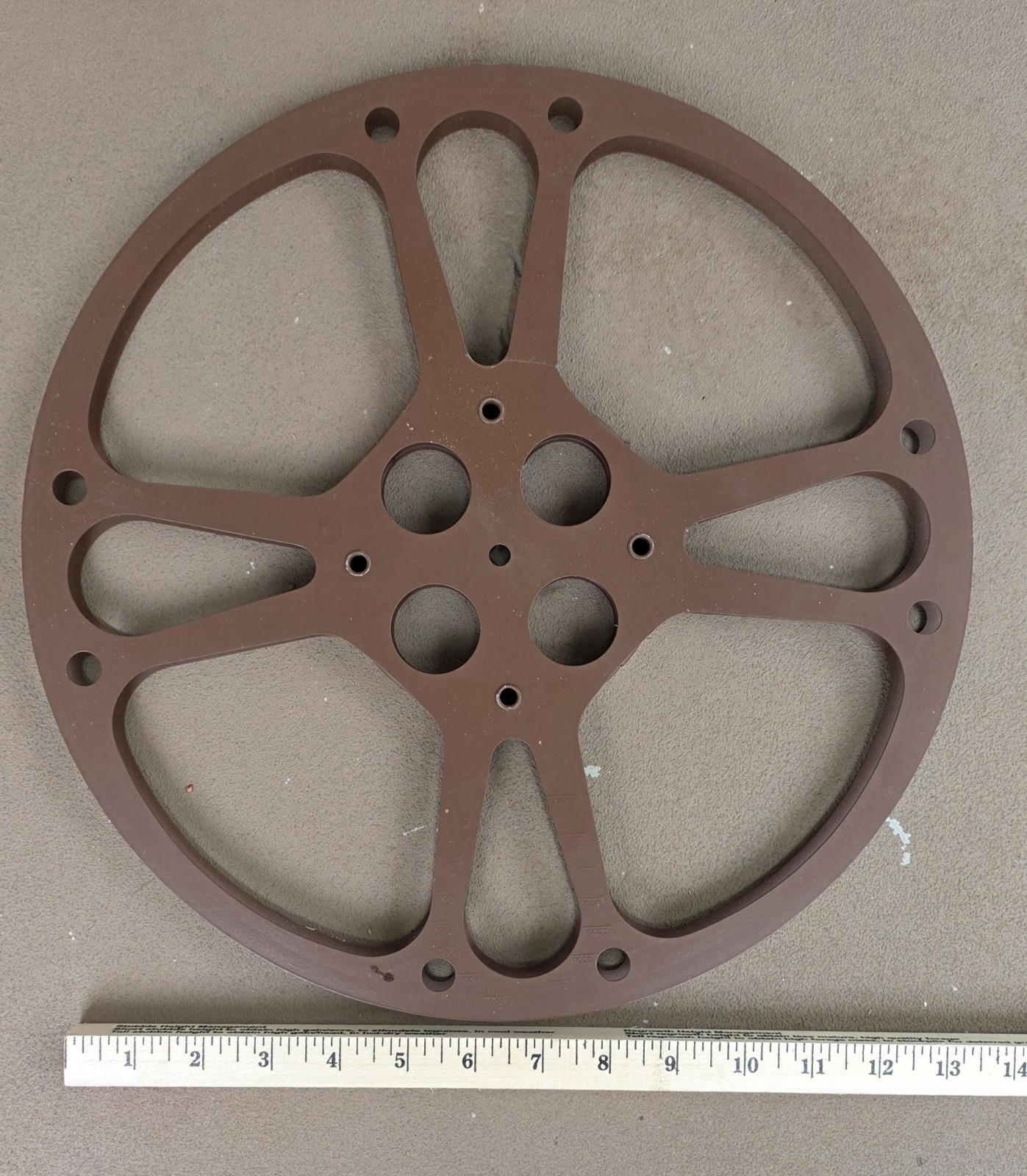 Vtg Goldberg Bros 14″ REFLEX 16mm Metal Movie Film Reel 1600′ WITH ORIGINAL BOX