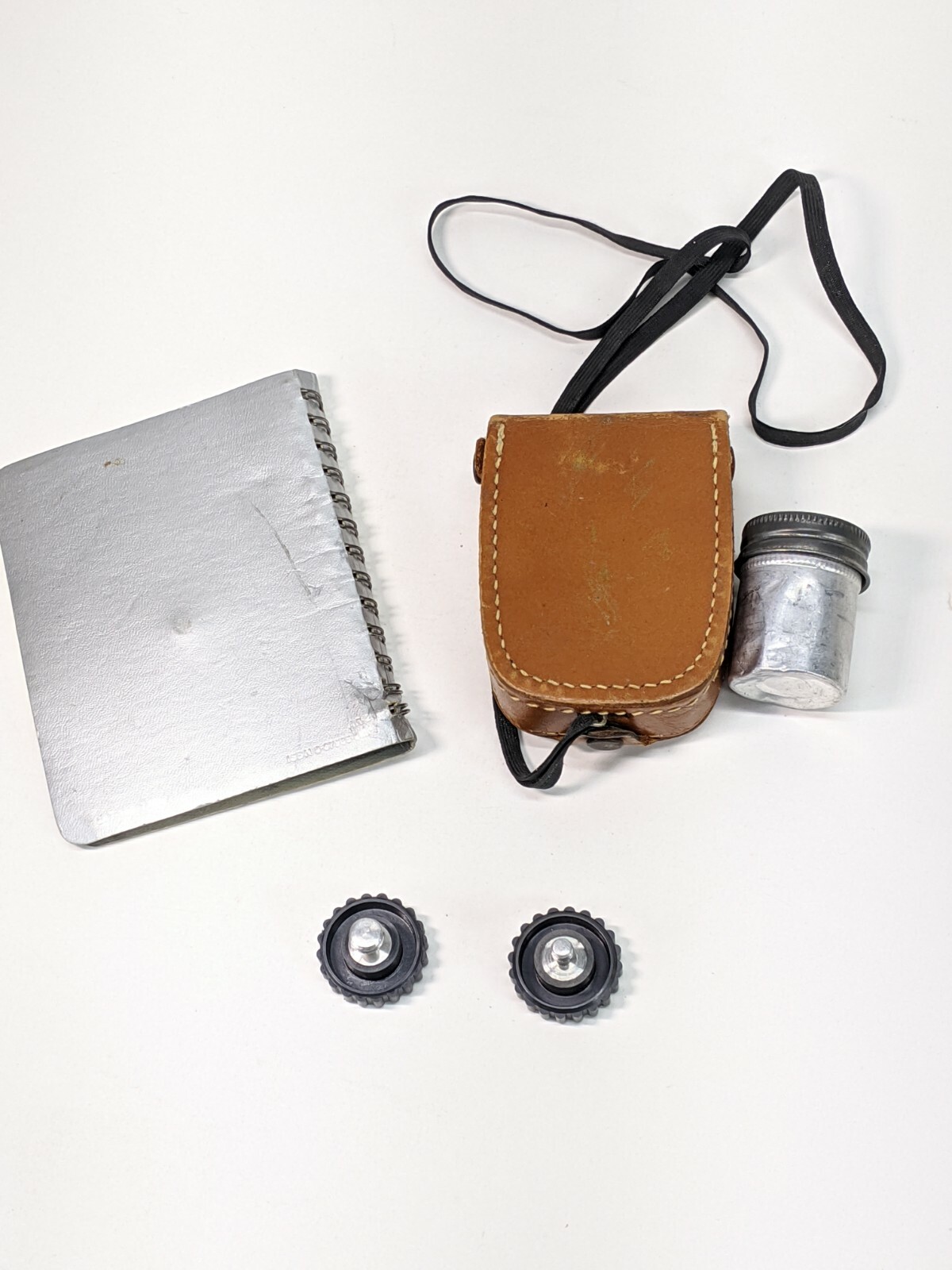 Lot Of Vintage Film Camera Accessories Kodak GE Meter Aluminum Film Cannister
