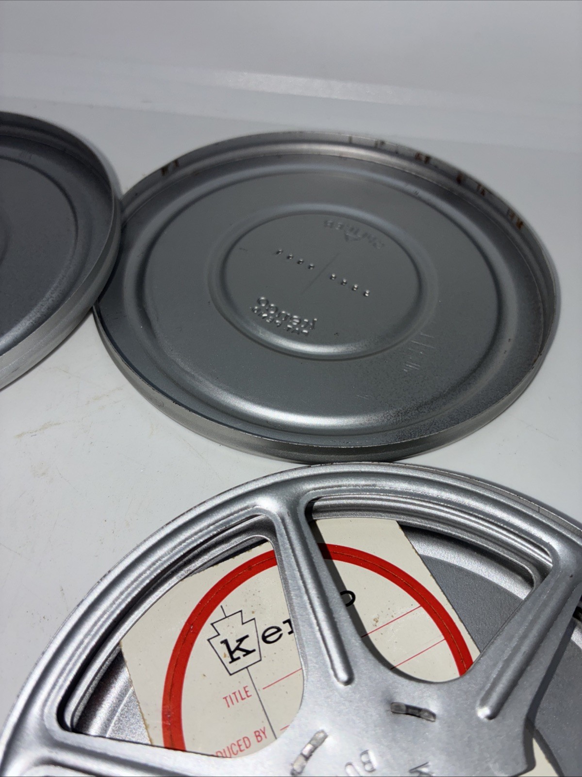 Lot Of 2 Vtg Kenco 5” Splicer Can & Reel