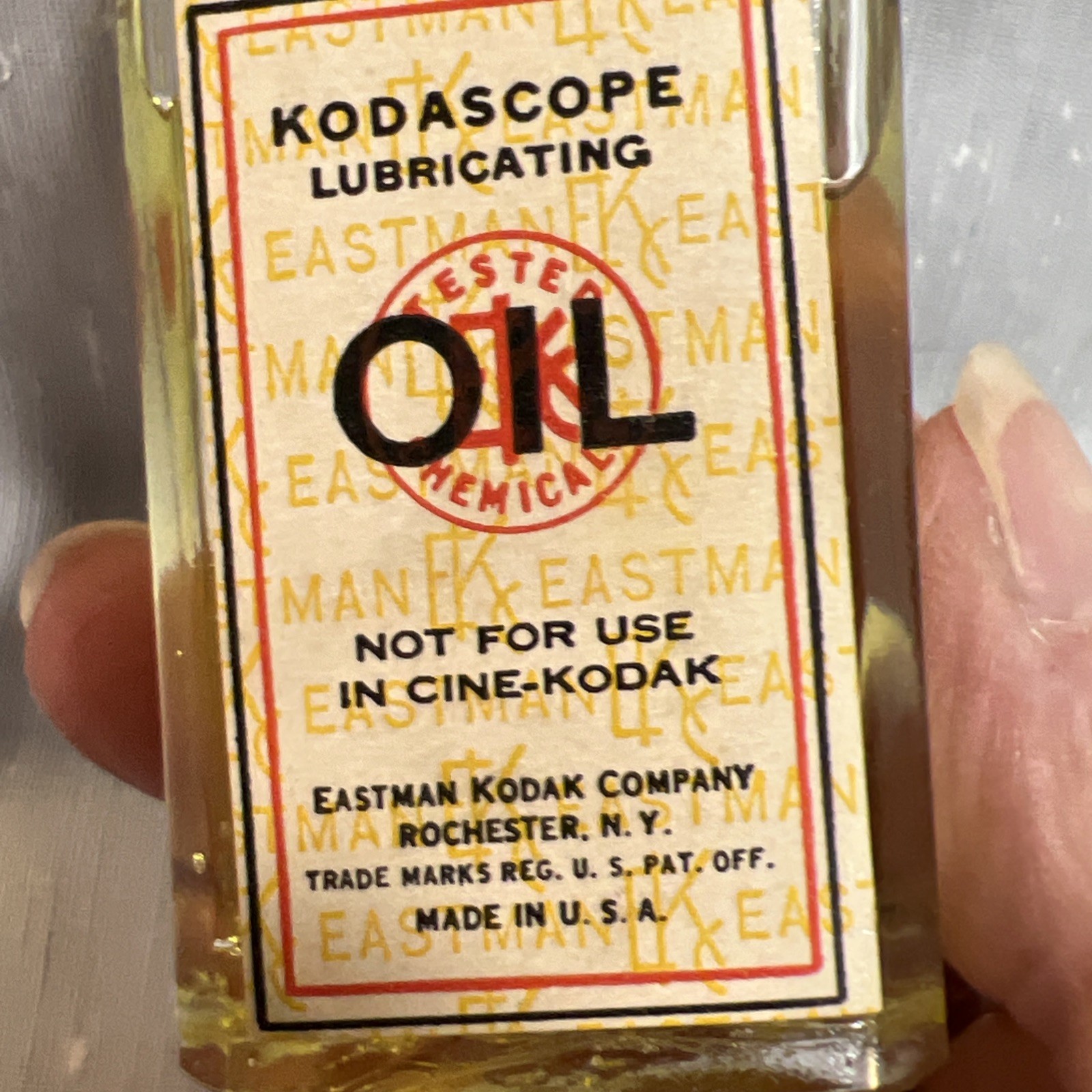 KODASCOPE LUBRICATING OIL EASTMAN KODAK ROCHESTER NY