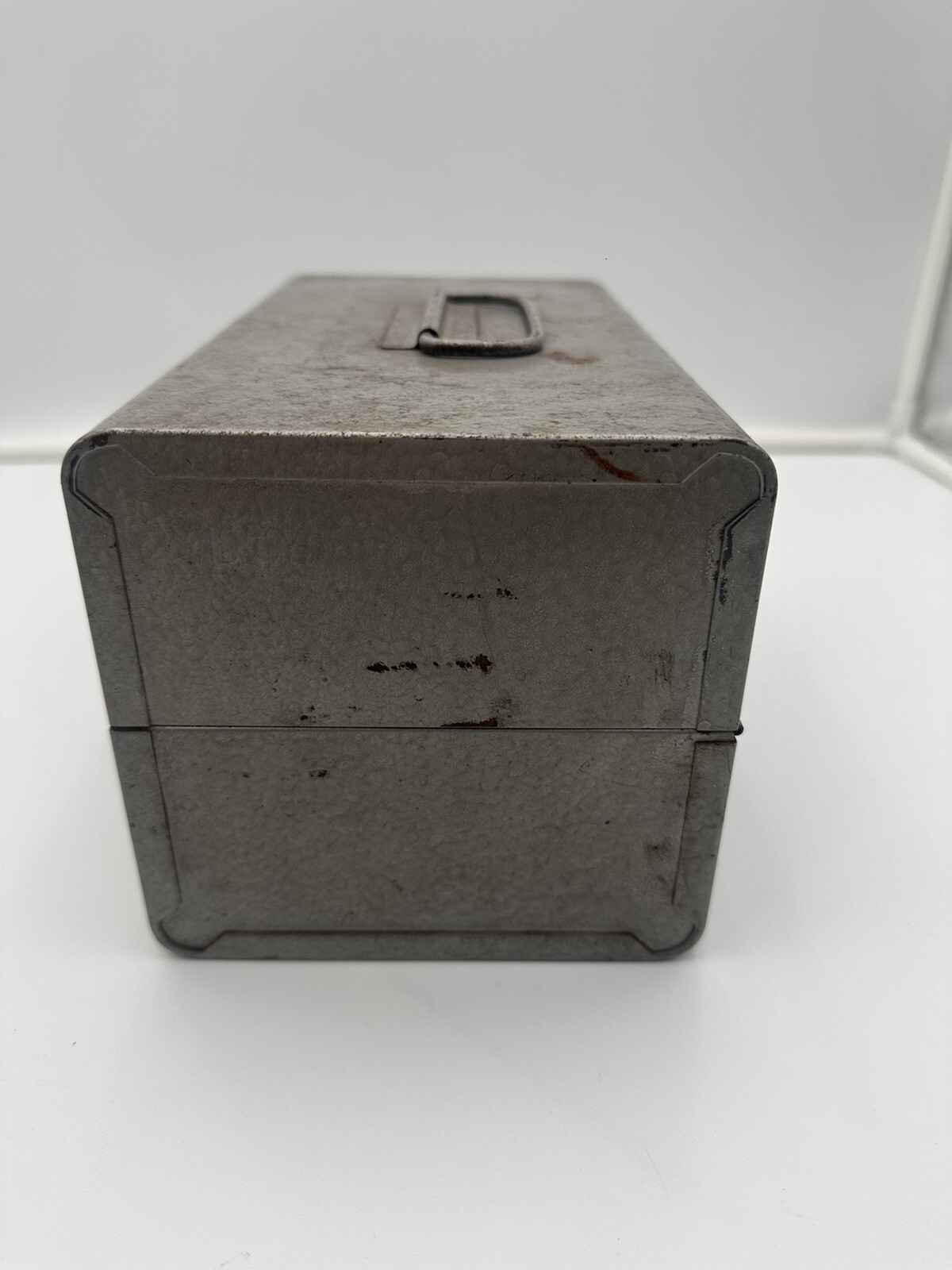 Vintage Brumberger 12 Reel 8mm Film Storage Case Metal Box Holder With 2 Reels
