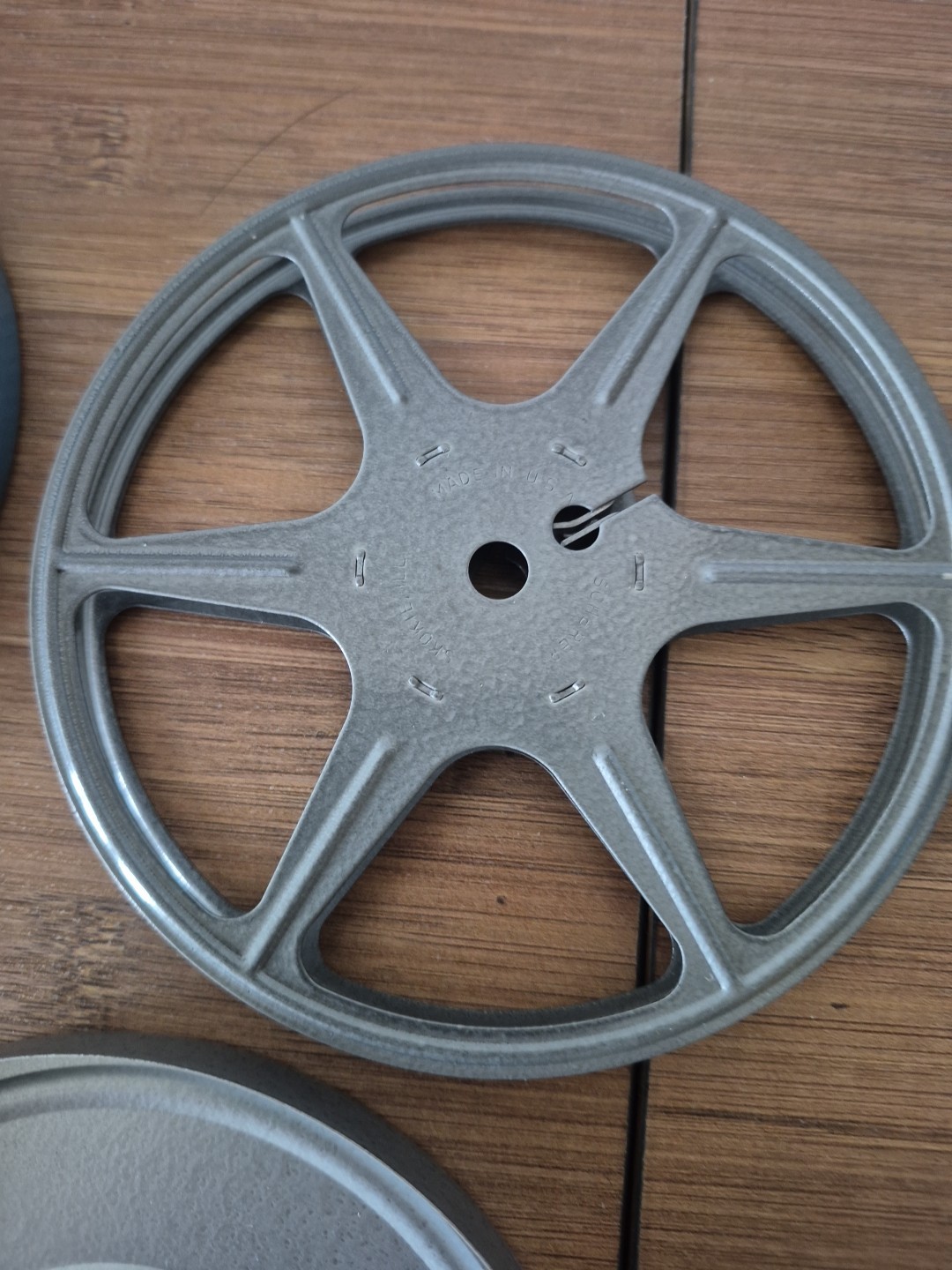 Vintage One 8mm 200 Ft 5 Inches Metal Movie Reels with Metal Case