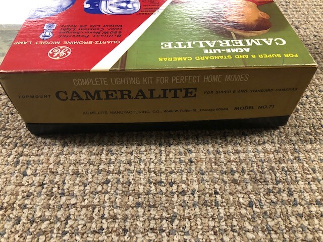 Complete NIB Acme Lite Cameralite Light Super 8 & Standard Cameras Model 71