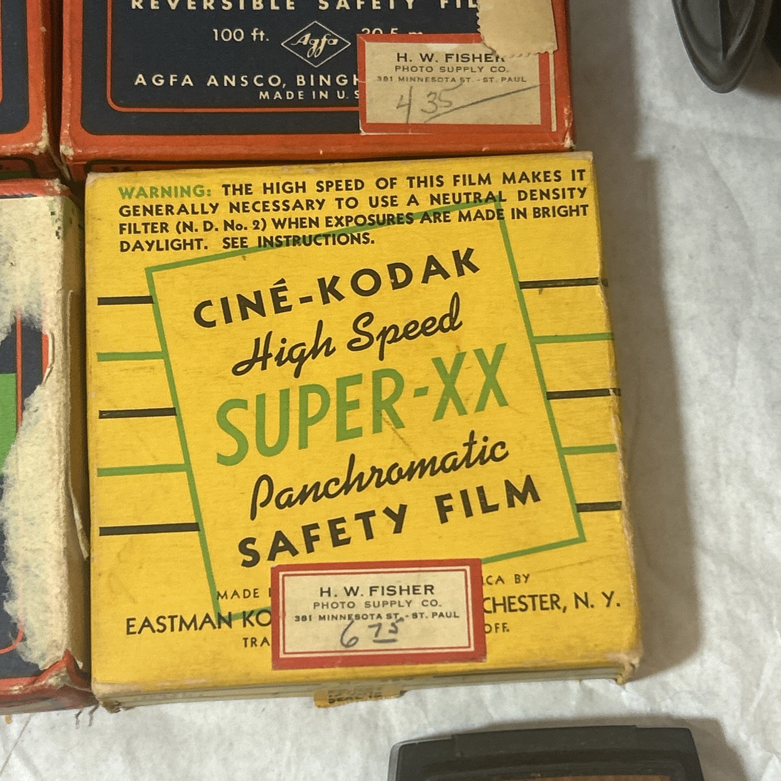 Vintage Lot Of 5 Agfa 16mm Reversible Cine-Film Reels With Boxes, Bear Hunting