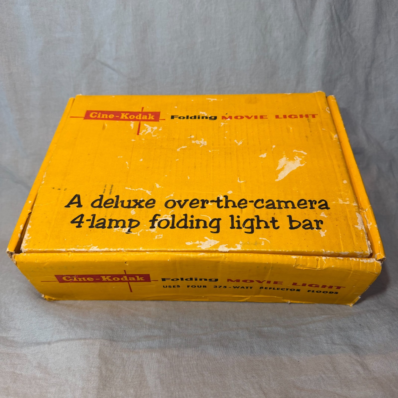 Kodak Cine Kodak Folding 4 Lamp Movie Camera Light Tested w Original Box 8mm